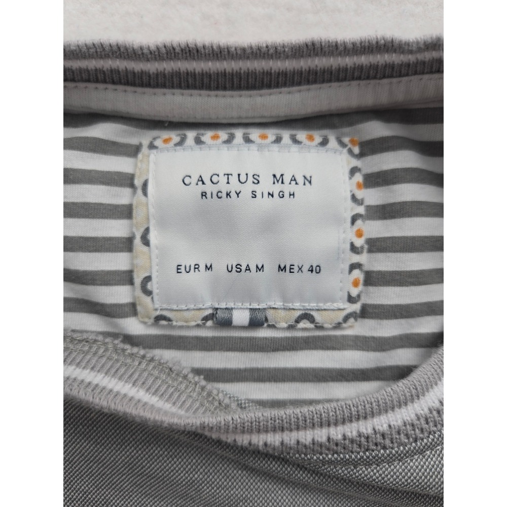 Cactus Man Ricky Singh Gray Long Sleeve Crew Neck T-Shirt Mens Size M - Picture 4 of 7